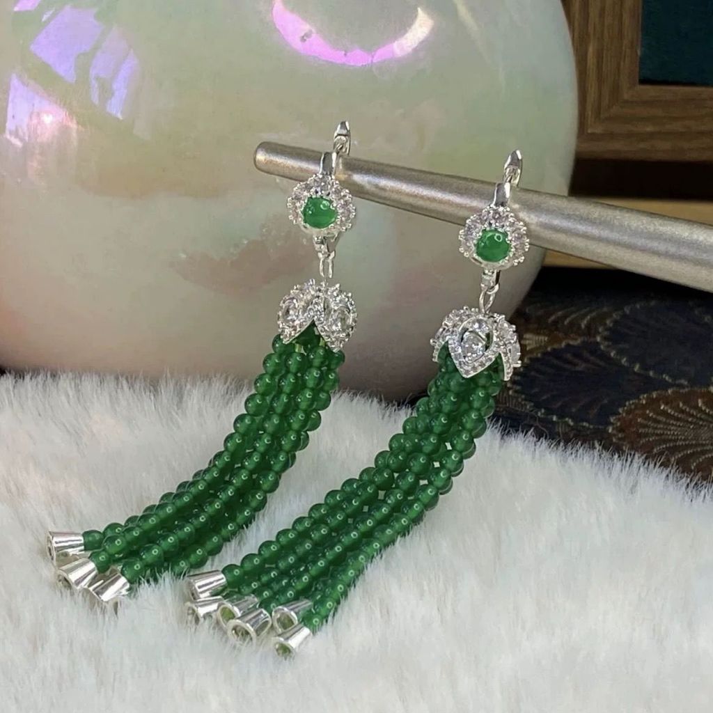 [ 100% Giok Asli - Jadeite ]- ( Grade 9 ) PREMIUM  Batu Berlian Diamond Permata Sertifikat Certifica