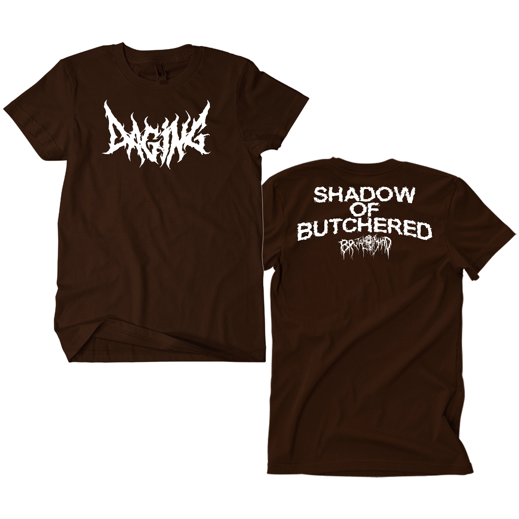 Kaos Band Daging - Shadow Of Butchered coklat