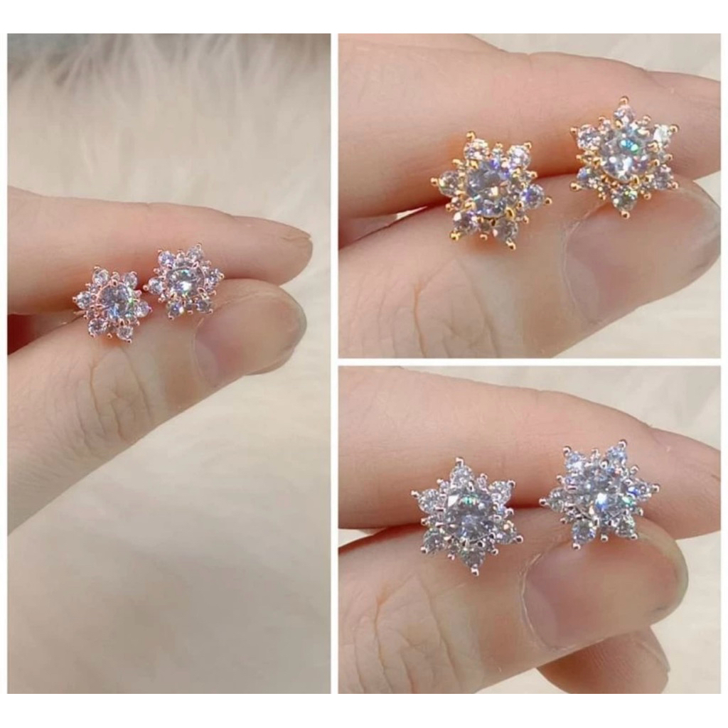 ANTING EMAS KEMBANG SILVER AND EMAS TITANIUM