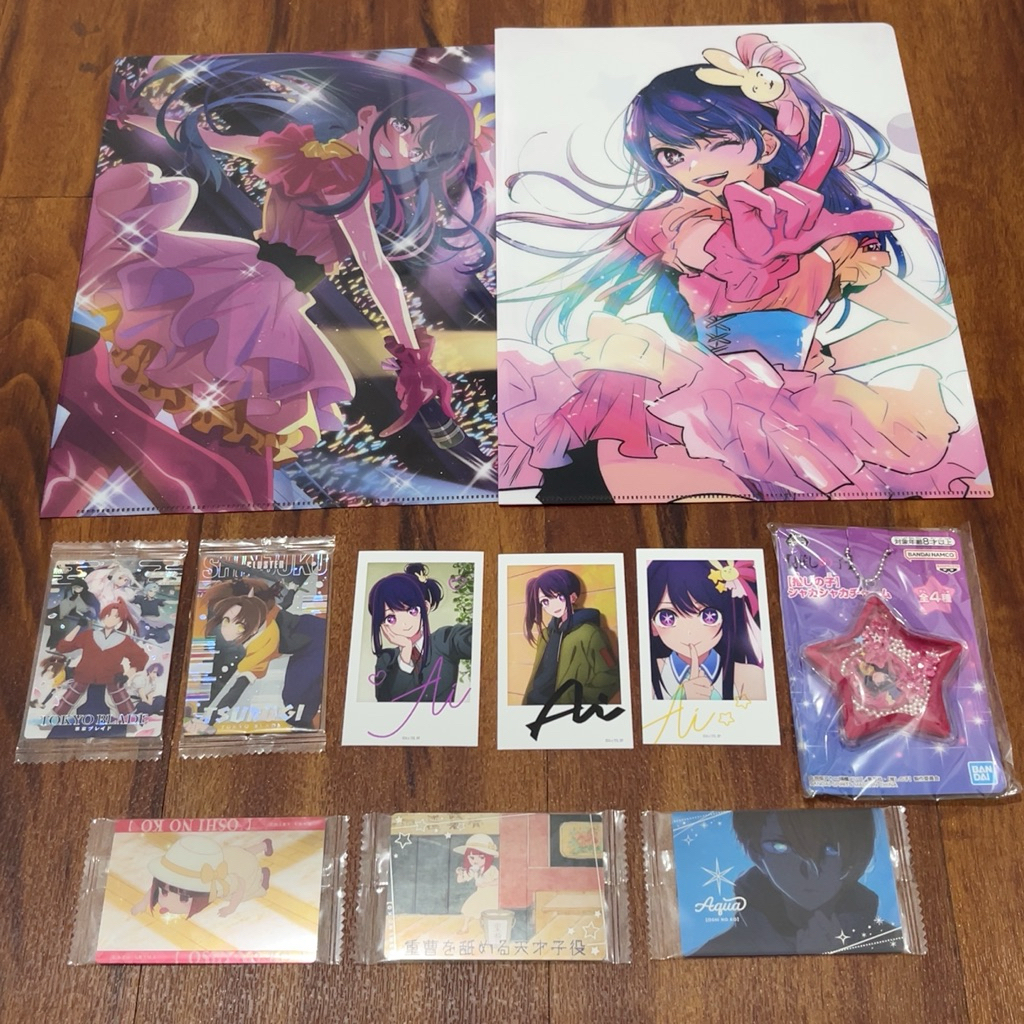 [Updated 12 DEC] Oshi no ko official merchandise clearfile ai hoshino keychain shaker star mochikoro