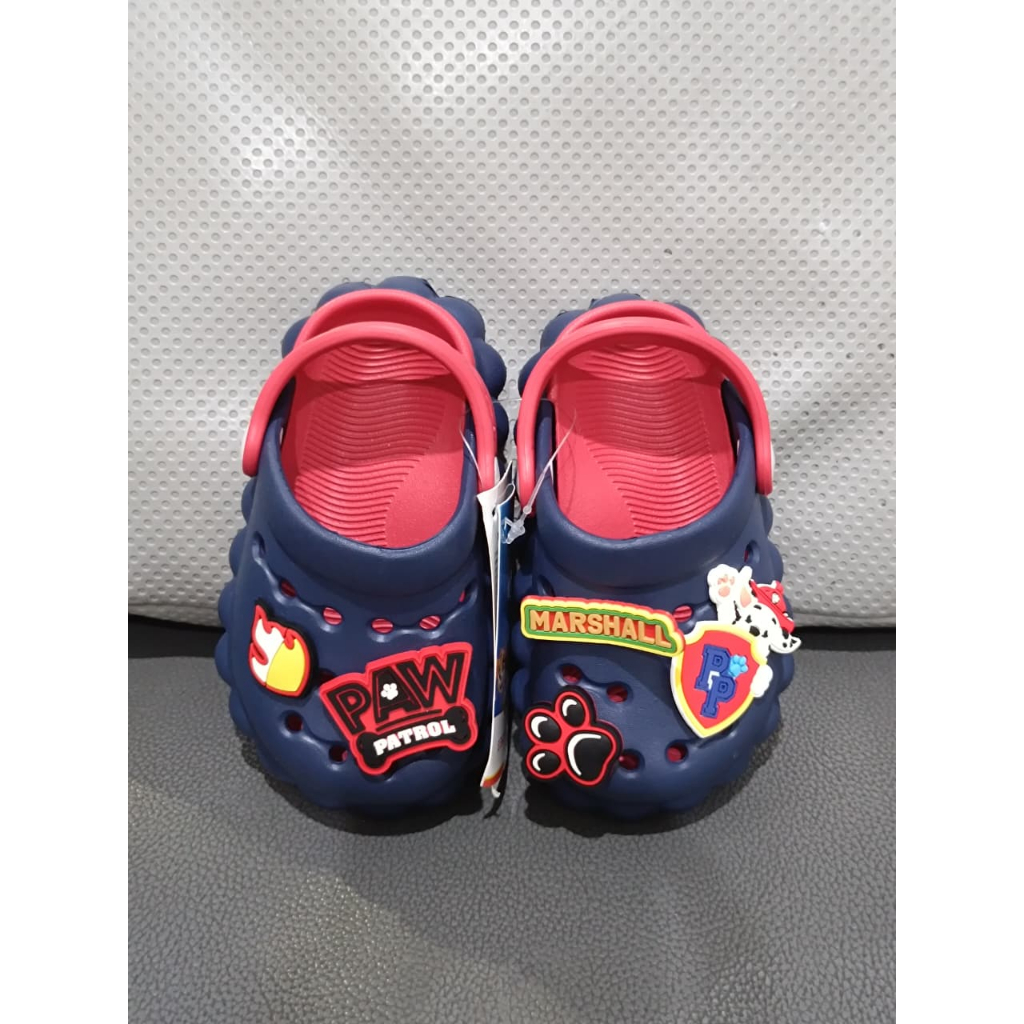 (3pcs 105k) Sandal Paw Patrol Laki-laki Motif Lucu Bahan Nyaman Aman untuk Kaki Anak Cocok untuk Ber