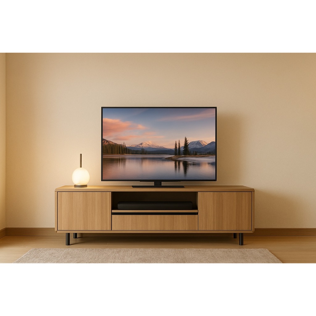 Kabinet TV Minimalis Modern/ Meja TV Kayu HPL/ Lemari Rak TV Minimalis Ukuran 120cm x 30cm x 30cm