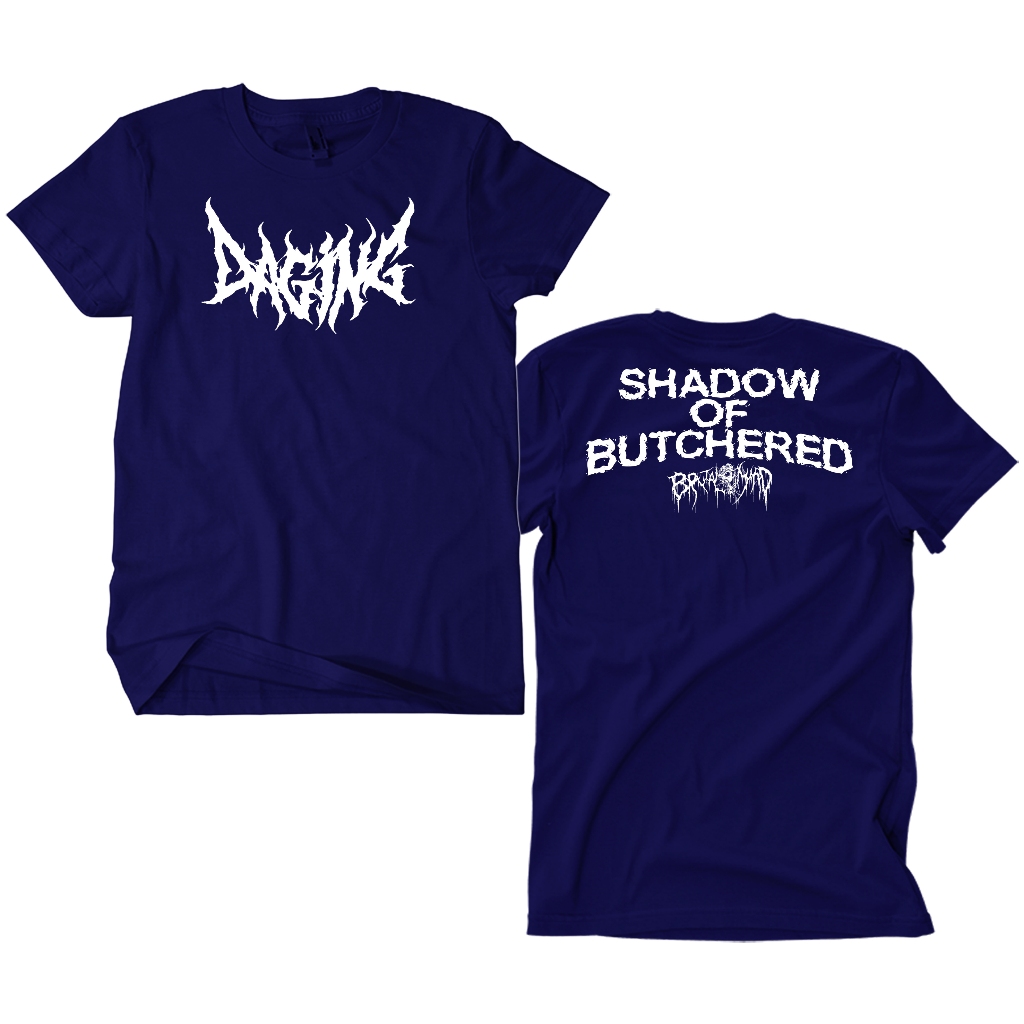Kaos Band Daging - Shadow Of Butchered biru navy