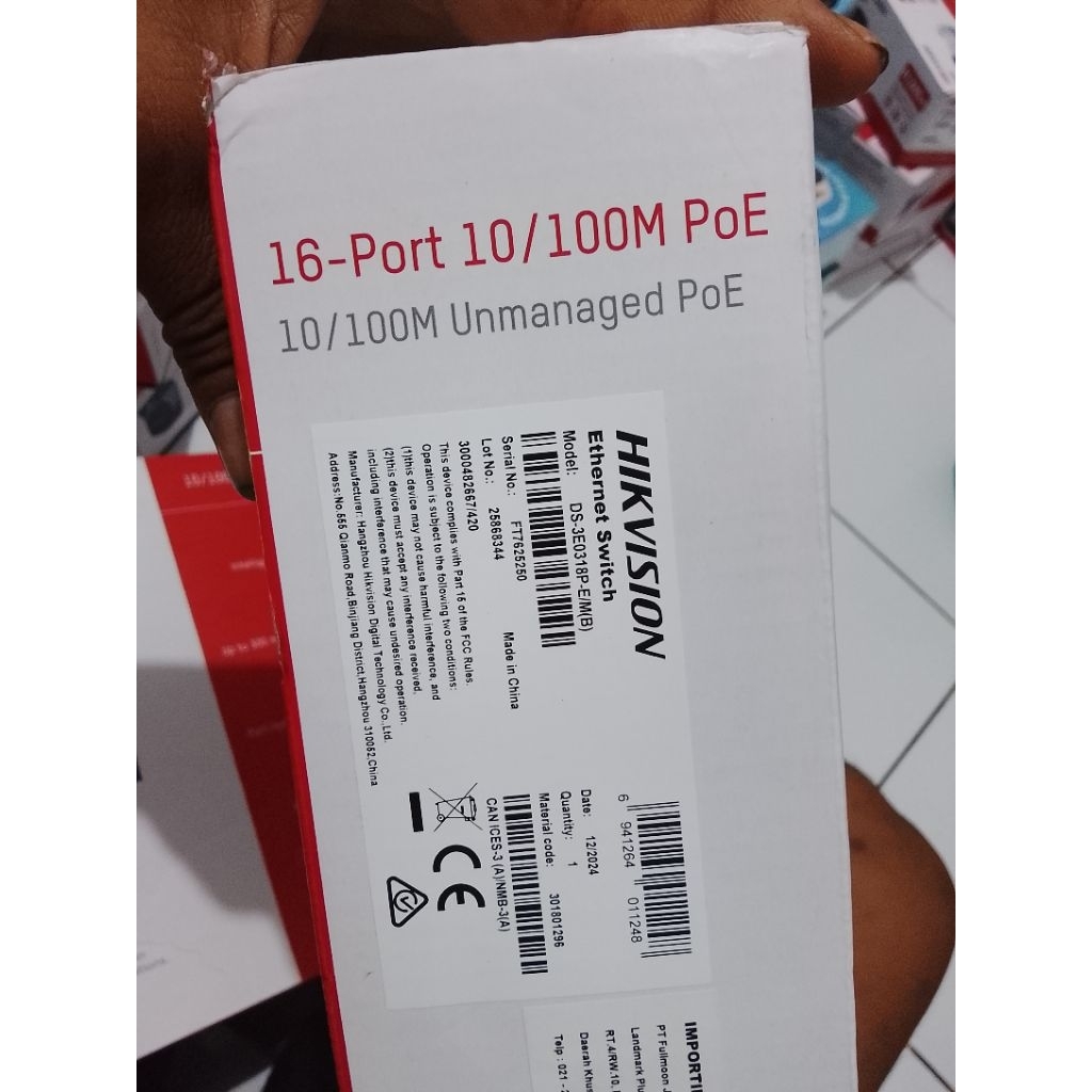 switch poe 16 port hikvision