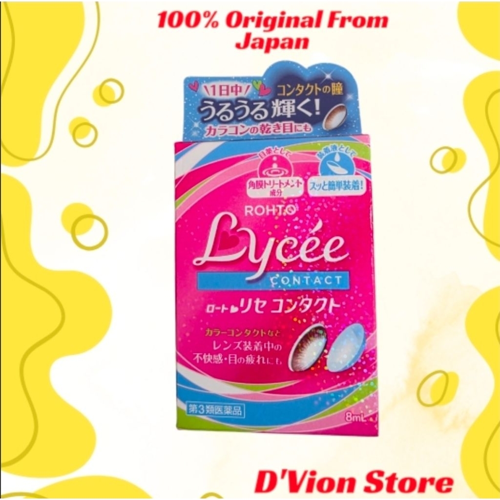 Rohto Lycee Contact Lens (Tetes Mata untuk Contact Lens) Original Japan