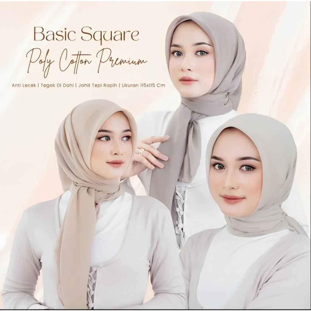 HIJAB BELLA SQUARE/SEGI EMPAT BELLA SQUARE POLYCOTTON