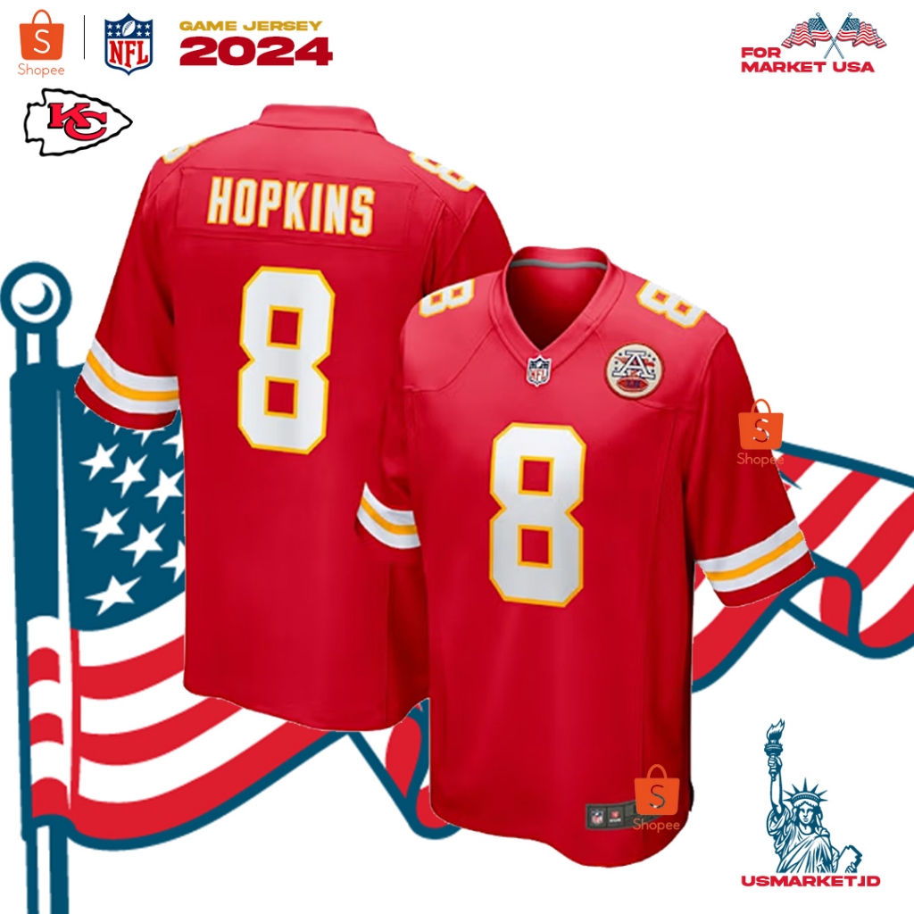 Kaos Jersey American Football NFL DeAndre Hopkins Kansas City Chief Nike Jersey