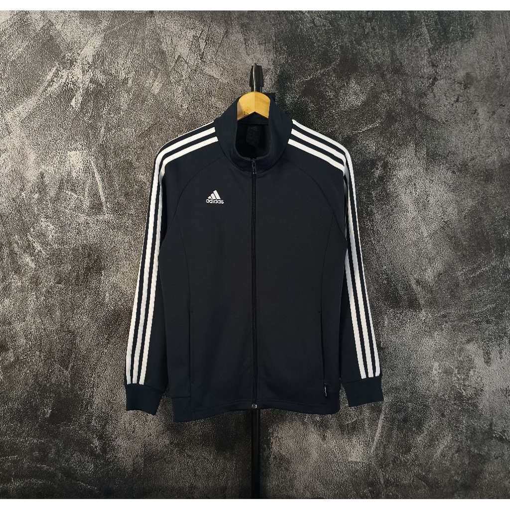 (TRACKTOP ADIDAS BALOK CHARCOAL STRIP WHITE)