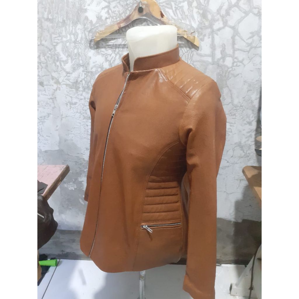 jaket kulit wanita original 100% . stail korea