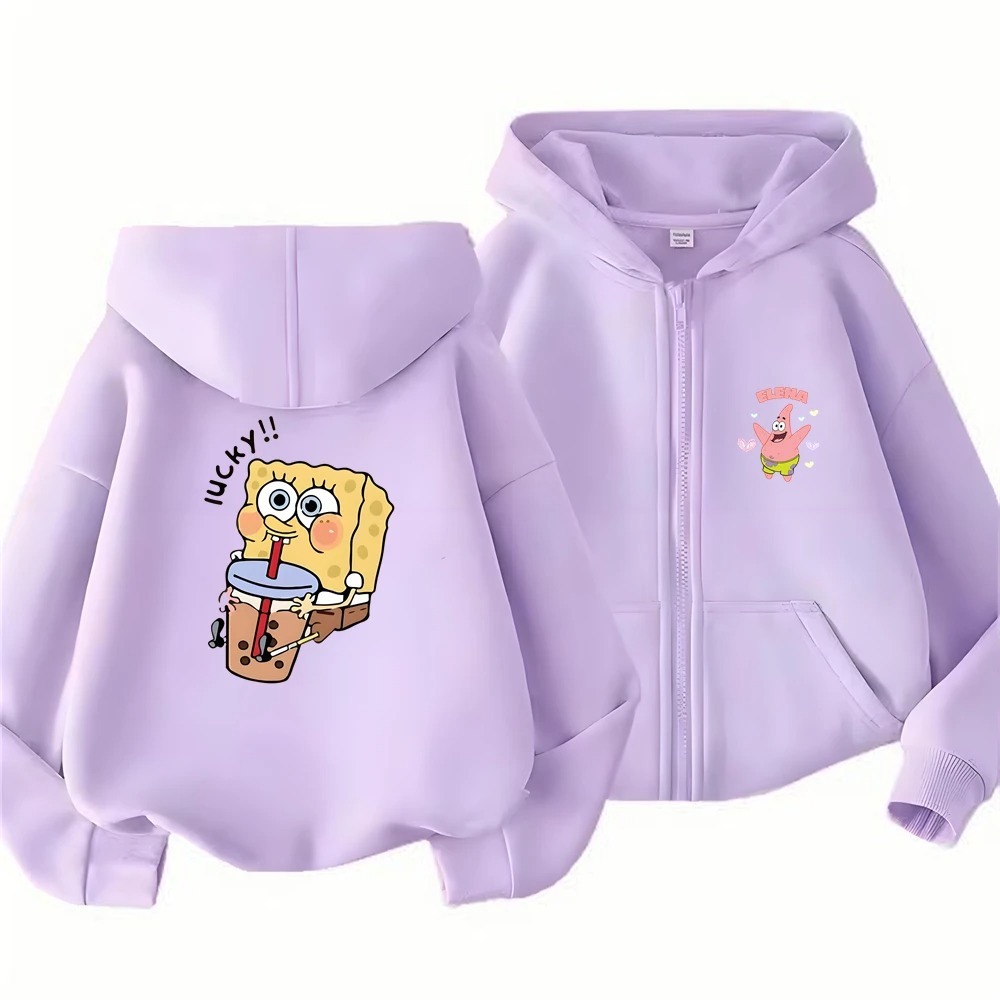 Jaket zipper Spongebob squarepants kartun anime tv -  jacket hodie spongebob