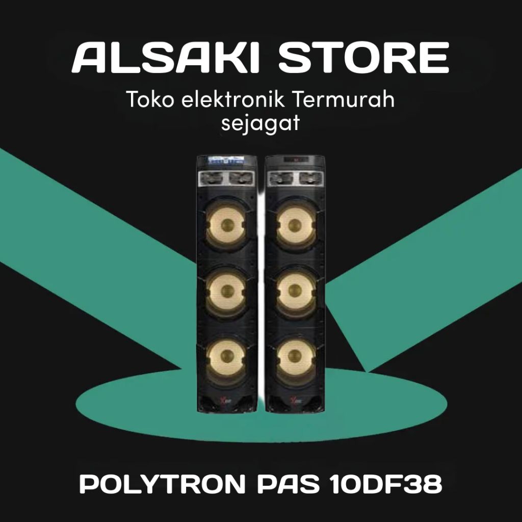 Speaker Polytron pas 10df38 triplle subwoofer xbr