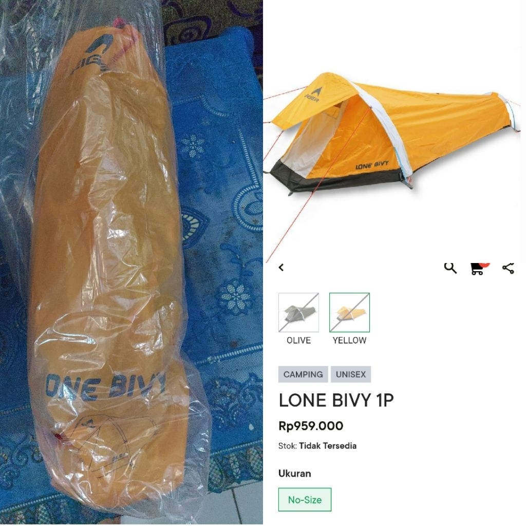 tenda kemping kuning