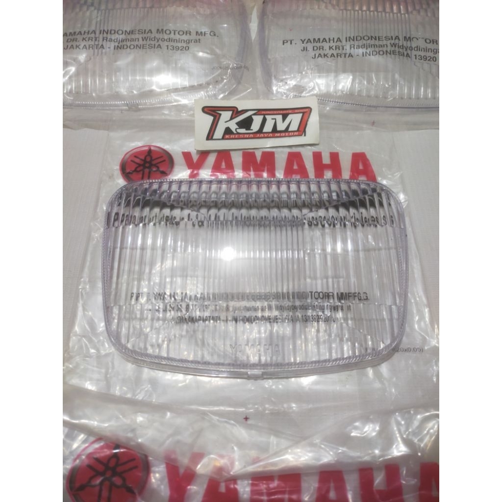 MIKA KACA REFLEKTOR LAMPU DEPAN OVAL RX KING SCORPIO LAMA ORIGINAL YAMAHA