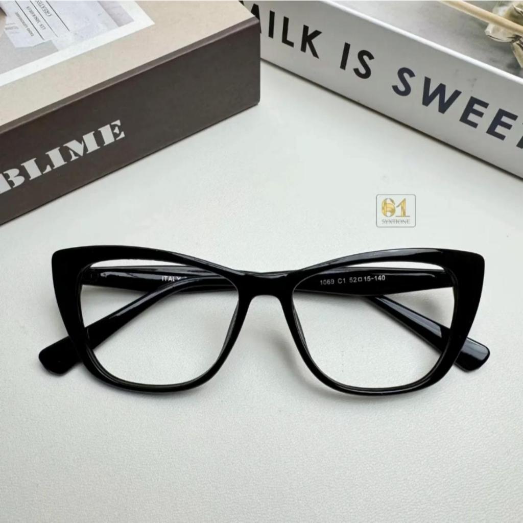 Frame Kacamata Wanita Cat Eye Kacamata Photocromic Wanita Kekinian Rek Lensa Minus Plus