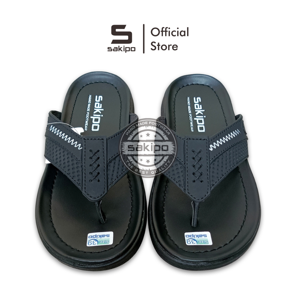 Sakipo Sandal Pria Dewasa Japit Hitam Sendal Jepit Remaja Kekinian Sandal Japit Distro Cowok Keren