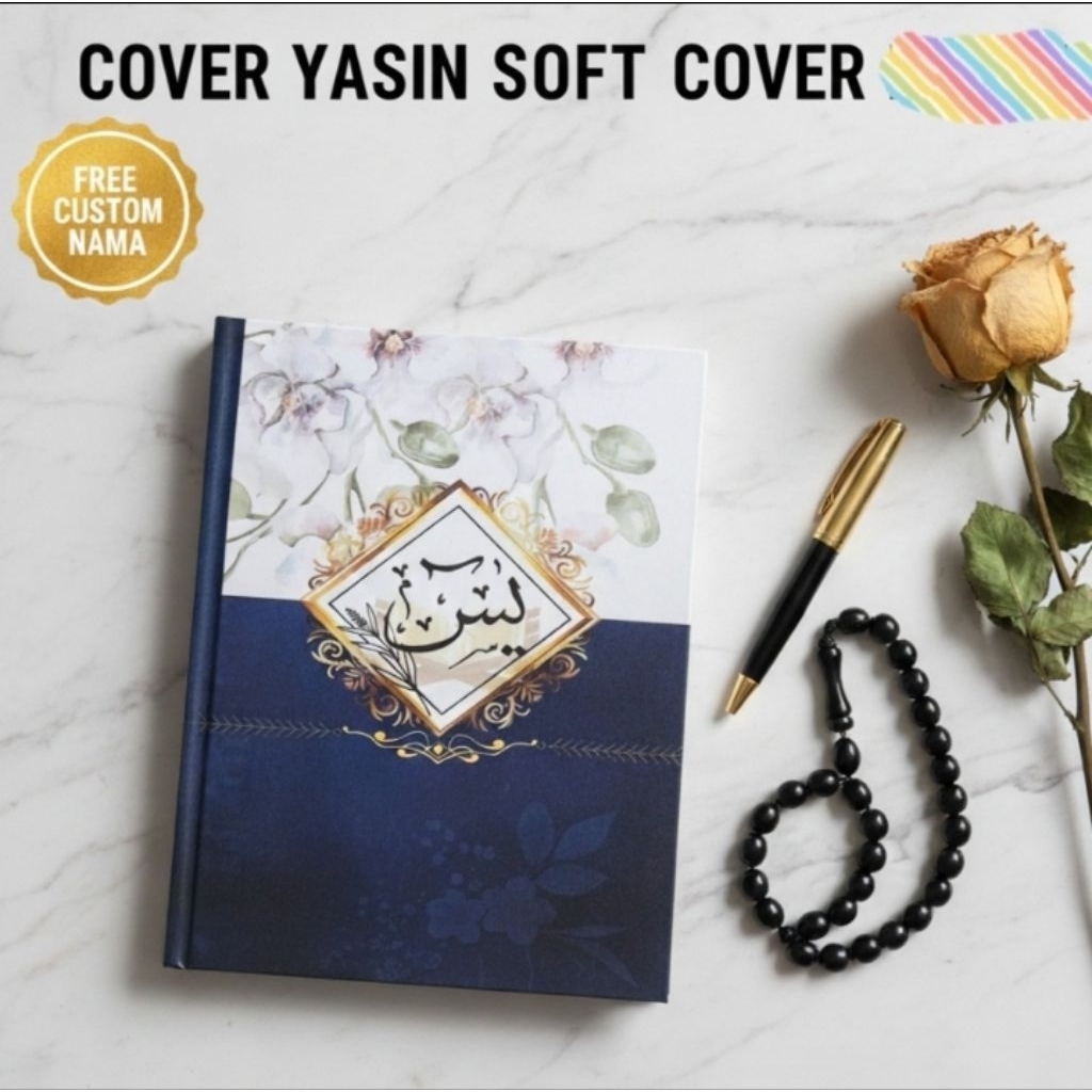 Cetak Custom Cover Buku Yasiin Nama dan Foto 128 halaman, Buku Yasin Yasinan 40/100 hari, Hajatan, S