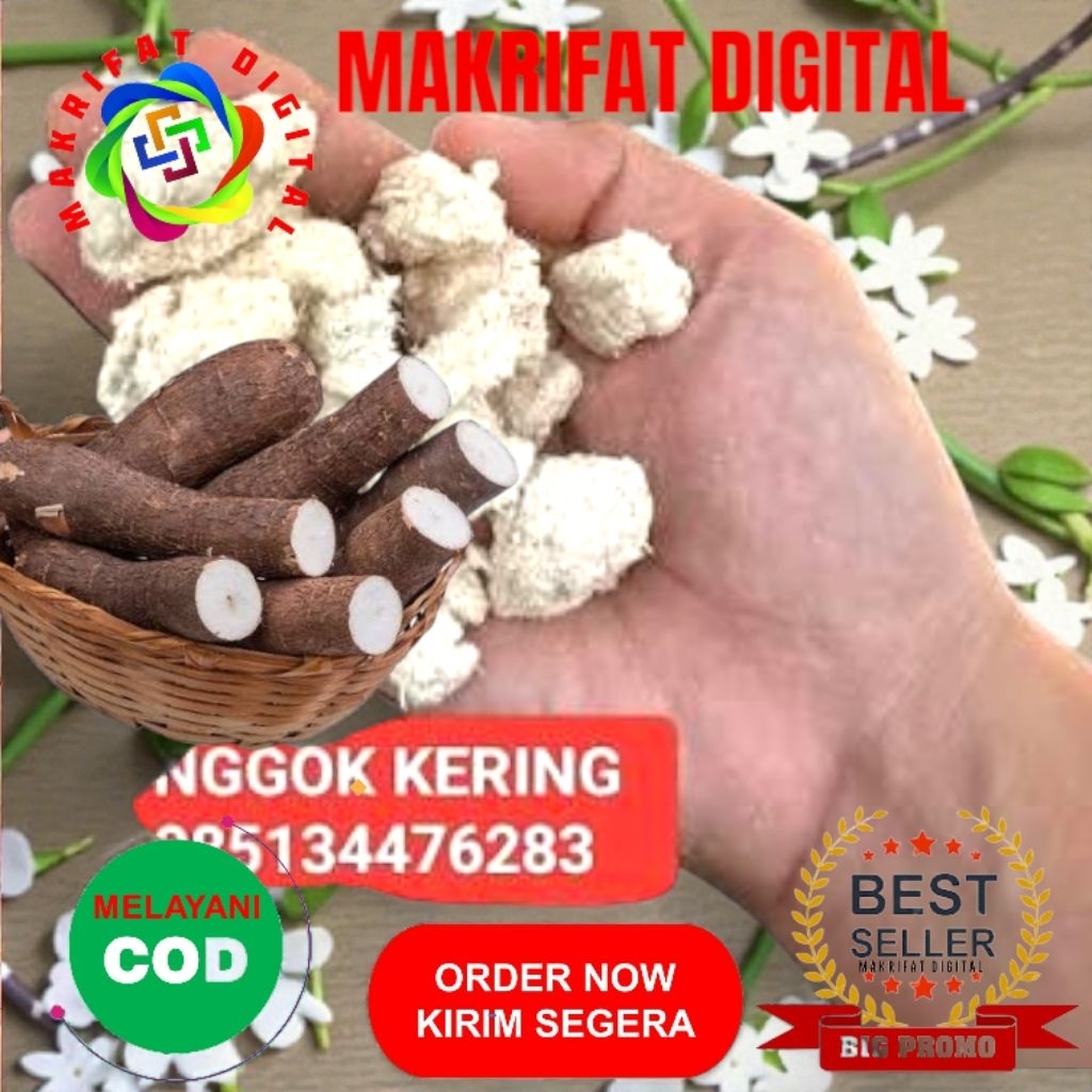 MAKRIFATDIGITAL Paket 25 Kg AMPAS SINGKONG ONGGOK GAMBLONG Pakan Penggemuk Ternak Unggas Ayam Kambin