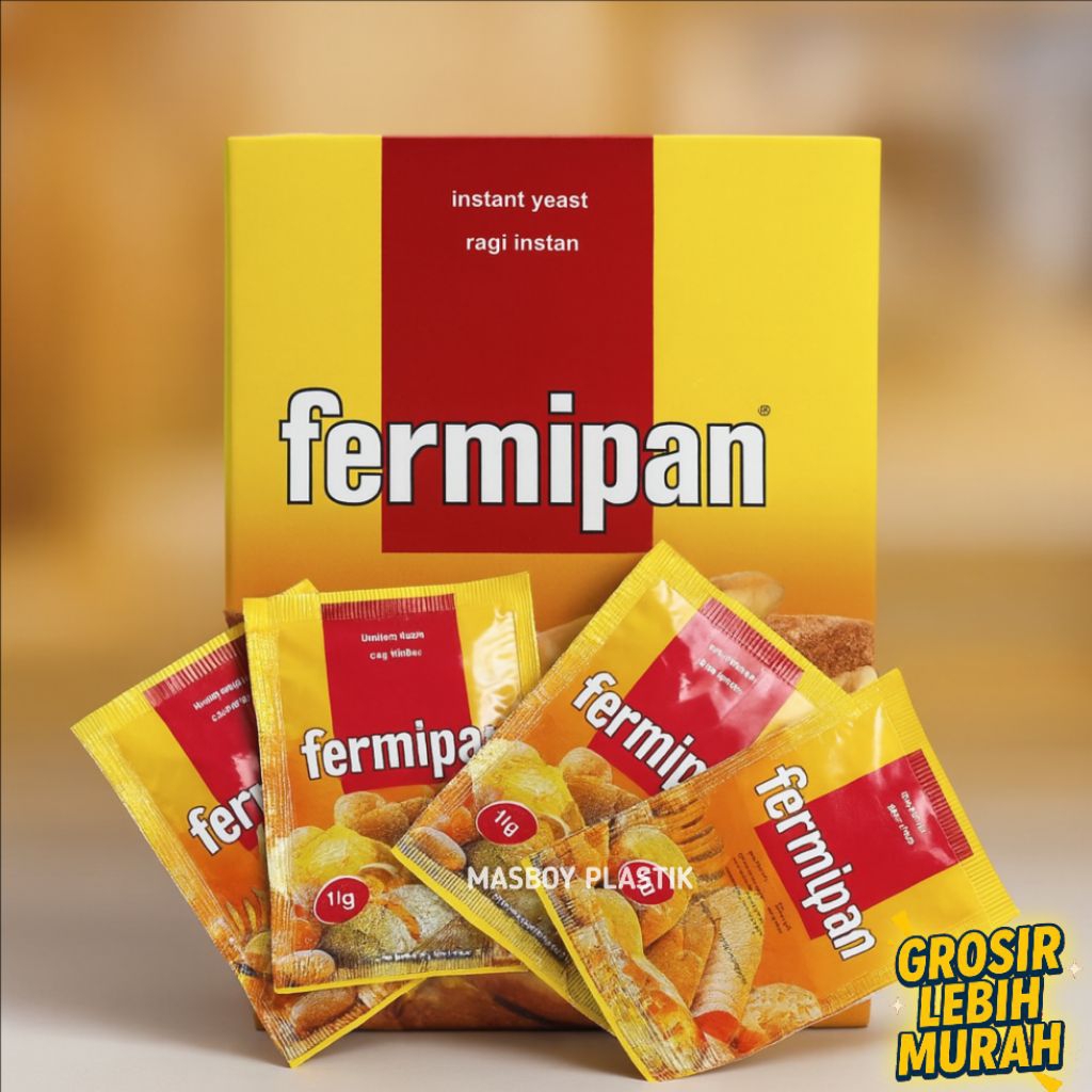 Fermipan Ragi Instan 11gr Asli | Ragi Roti Halal BPOM | Terlaris Exp 10-2027
