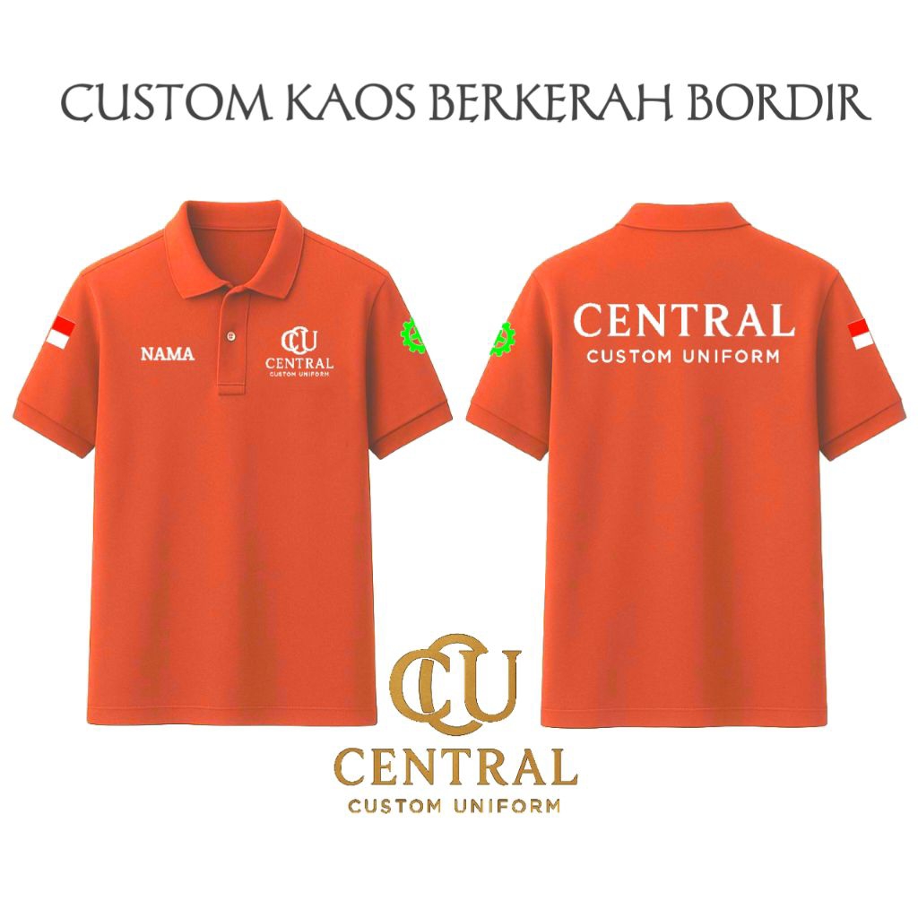Custom Kaos berkerah bordir , Kaos polo , Kaos kerah , Custom kaos polo bordir , Kaos wangki , Kaos 