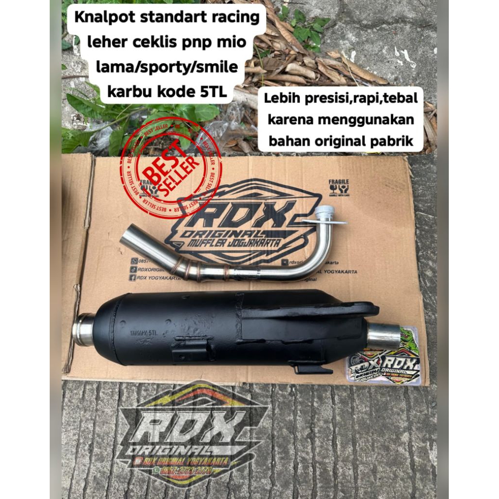 Knalpot Standart Racing Leher Ceklis Pnp Mio Lama,Sporty,Smile