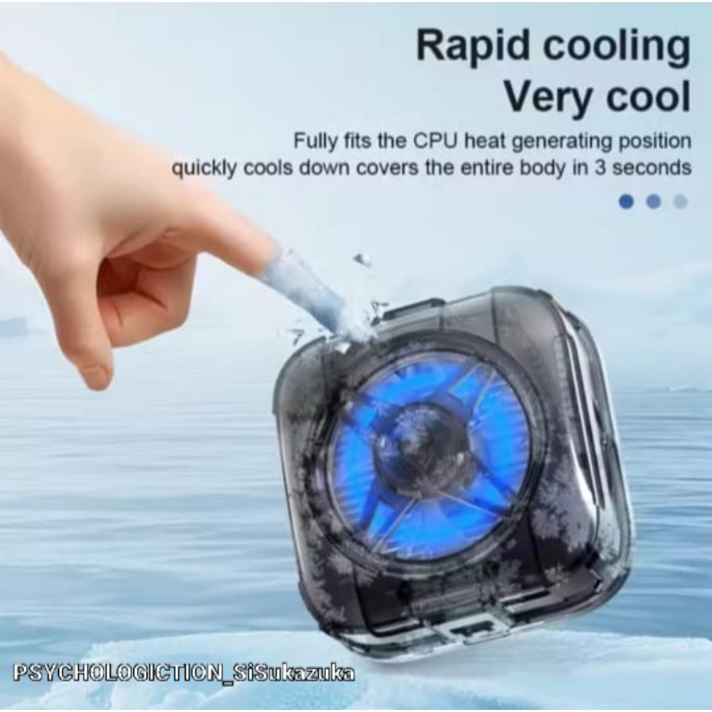 FUN COOLER Kipas Pendingin Hp Gaming For MLBB Alumunium Dingin Seperti Es Beku Kipas Pendingin Gamer