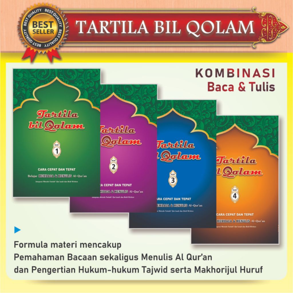 Tartila Bil Qolam Paket Lengkap Metode Belajar Membaca Dan Menulis Al-Qur'an