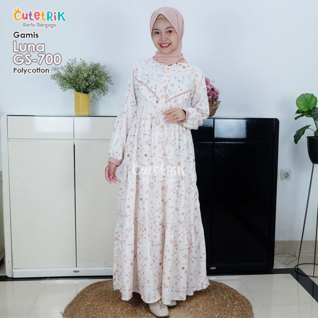 New Arrival Gamis Luna Cutetrik anak Remaja Dewasa sedang