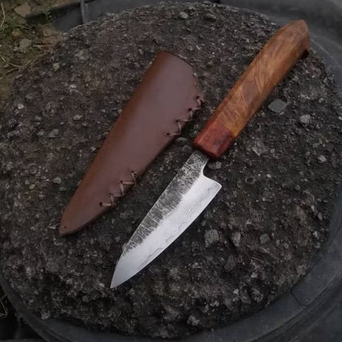 Pisau dapur bahan Damaskus VG10