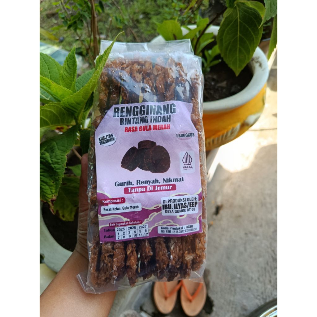 Rengginang rasa manis Gula Merah bintang indah Situbondo