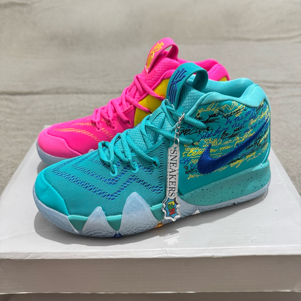 BESTPROMO SEPATU BASKET KYRIE 4 NBA 2K18 TEAL PINK PREMIUM ORIGINAL