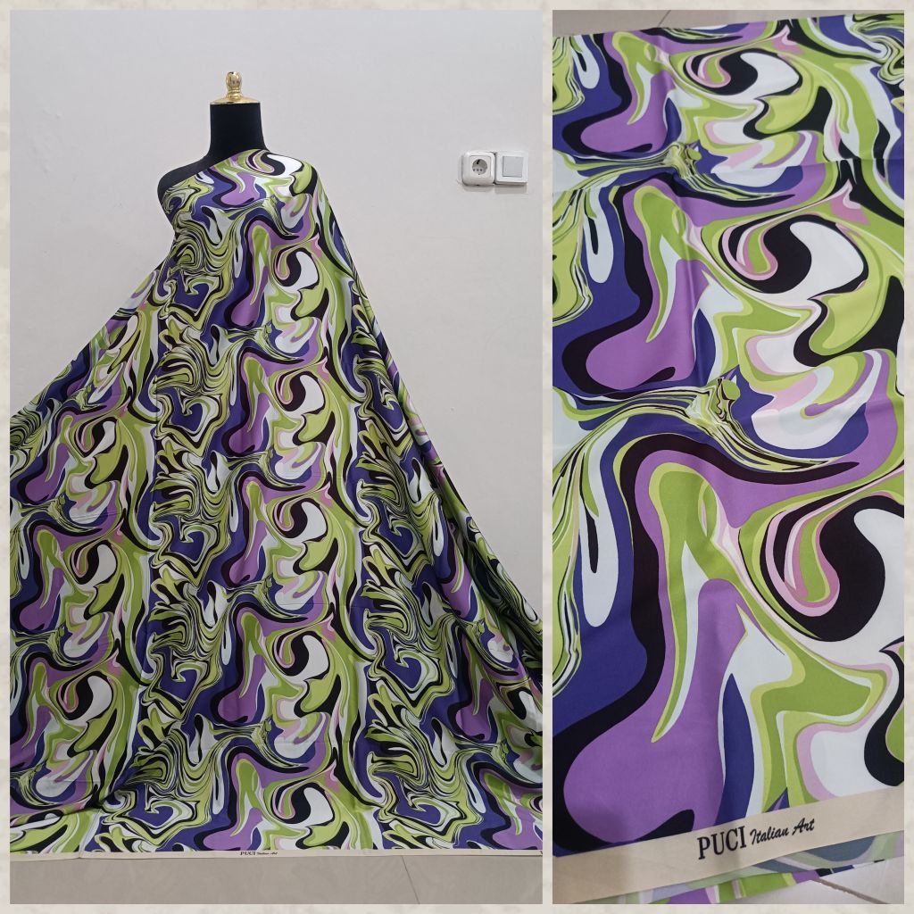 3,2 meter kain Italian silk motif