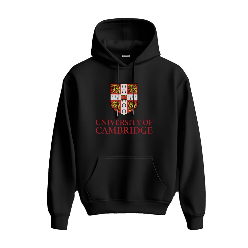 Hoodie University of CAMBRIDGE England UK Unisex Sweater Fleece Black Hitam Cloth