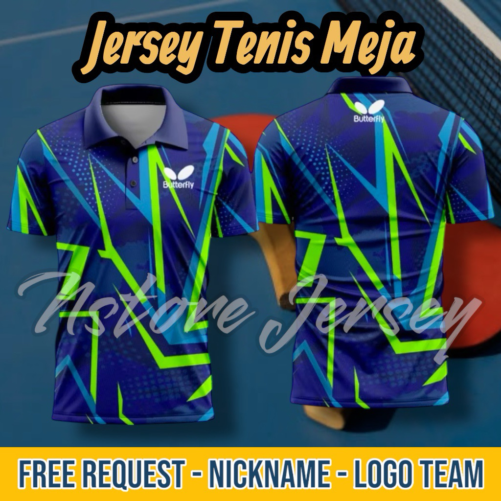 JERSEY PINGPONG TENIS MEJA BUTTERFLY FREE CUSTOM DESAIN