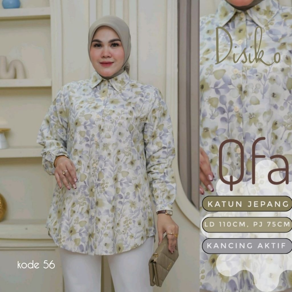 DISIKO ATASAN WANITA BLOUSE WANITA BAHAN KATUN PREMIUM MOTIF BUNGA