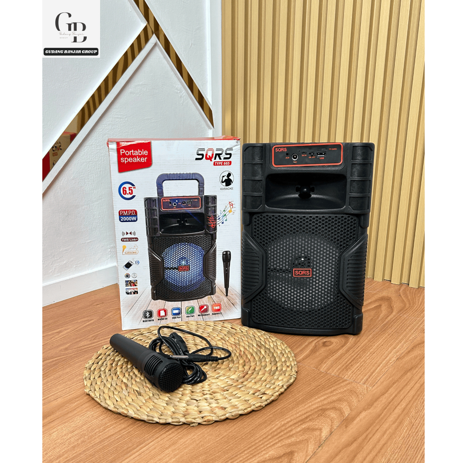 speaker portable SQRS 6in tipe 665 / portable serbaguna