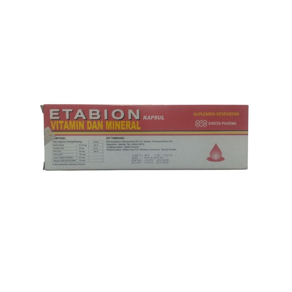 Etabion Multivitamin Penambah Darah 100 Tablet - Suplemen Anemia & Ibu Hamil