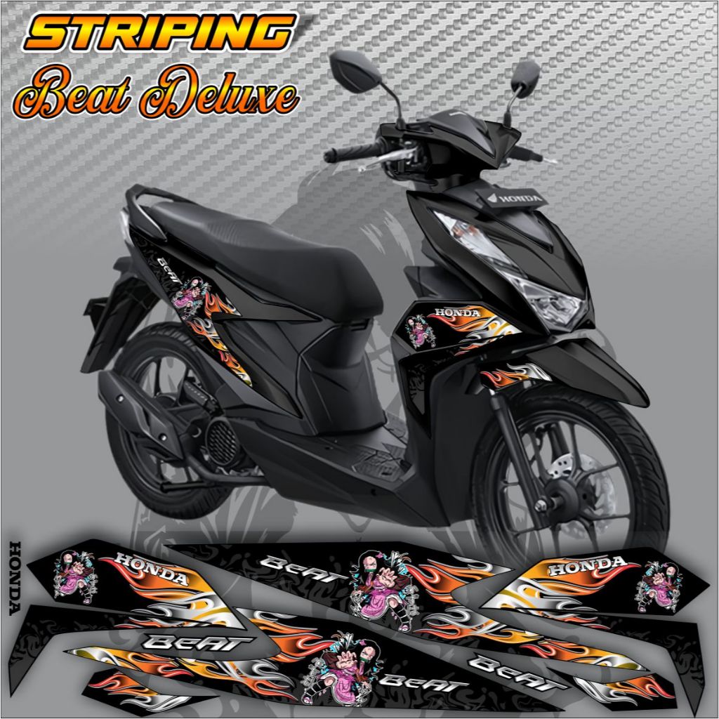 STRIPING HONDA BEAT DELUXE CBS / STREET GRAFIS API ANIME NEW / STRIPING BEAT DELUXE