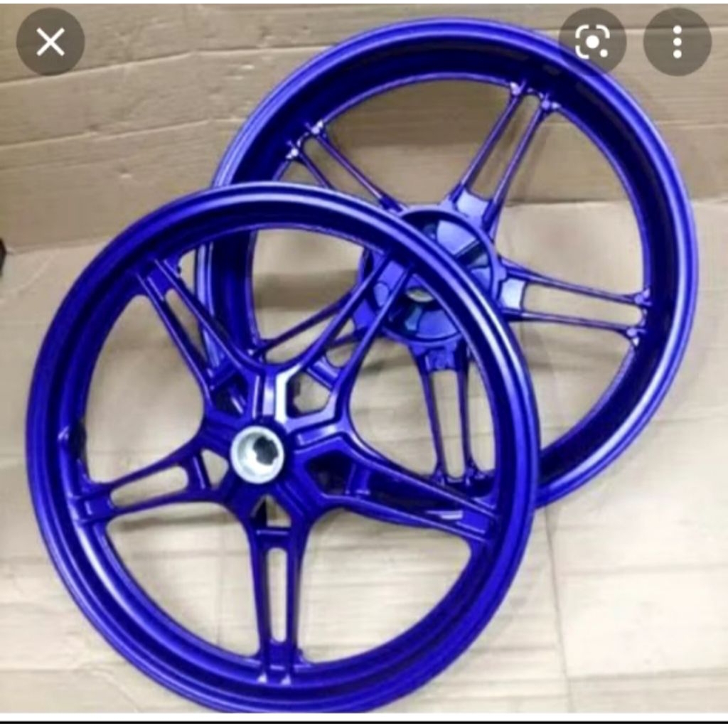 velg pelek depan belakang Yamaha motor Vixion New original copotan warna biru