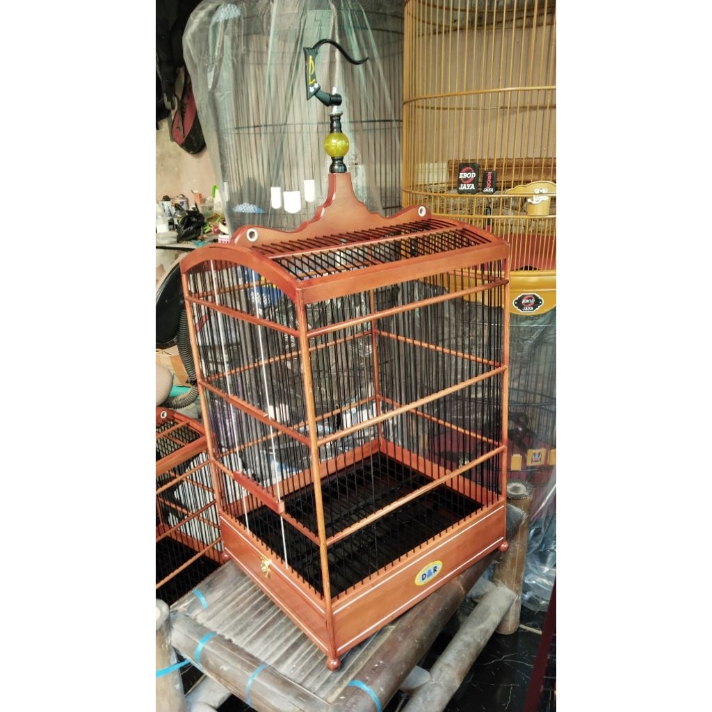sangkar kotak no. 2 merk D&R jeruji bambu