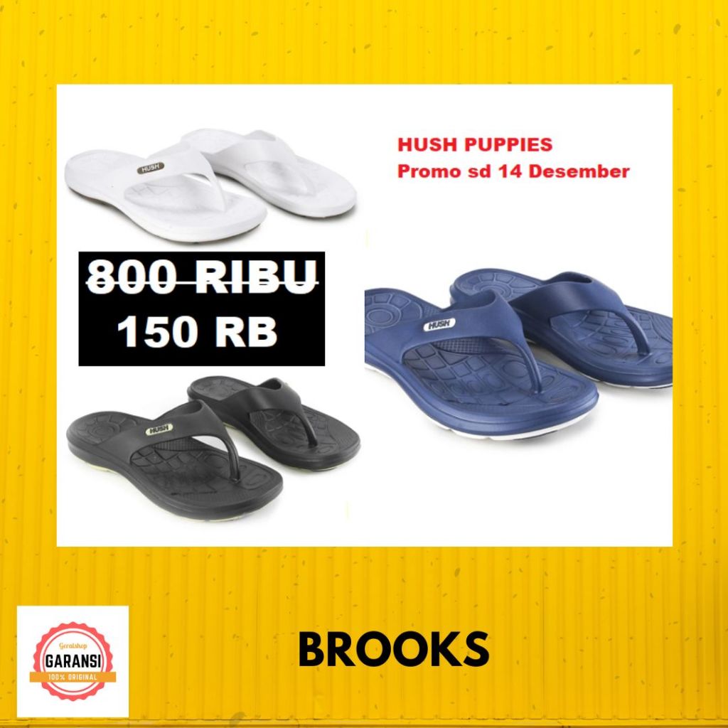 Sandal Hush Puppies pria seri BROOKS sale original 100%