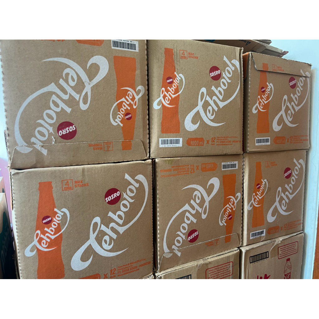 TEH BOTOL SOSRO 1 LITER / 1000ML ISI 12 BOTOL 1 KARTON