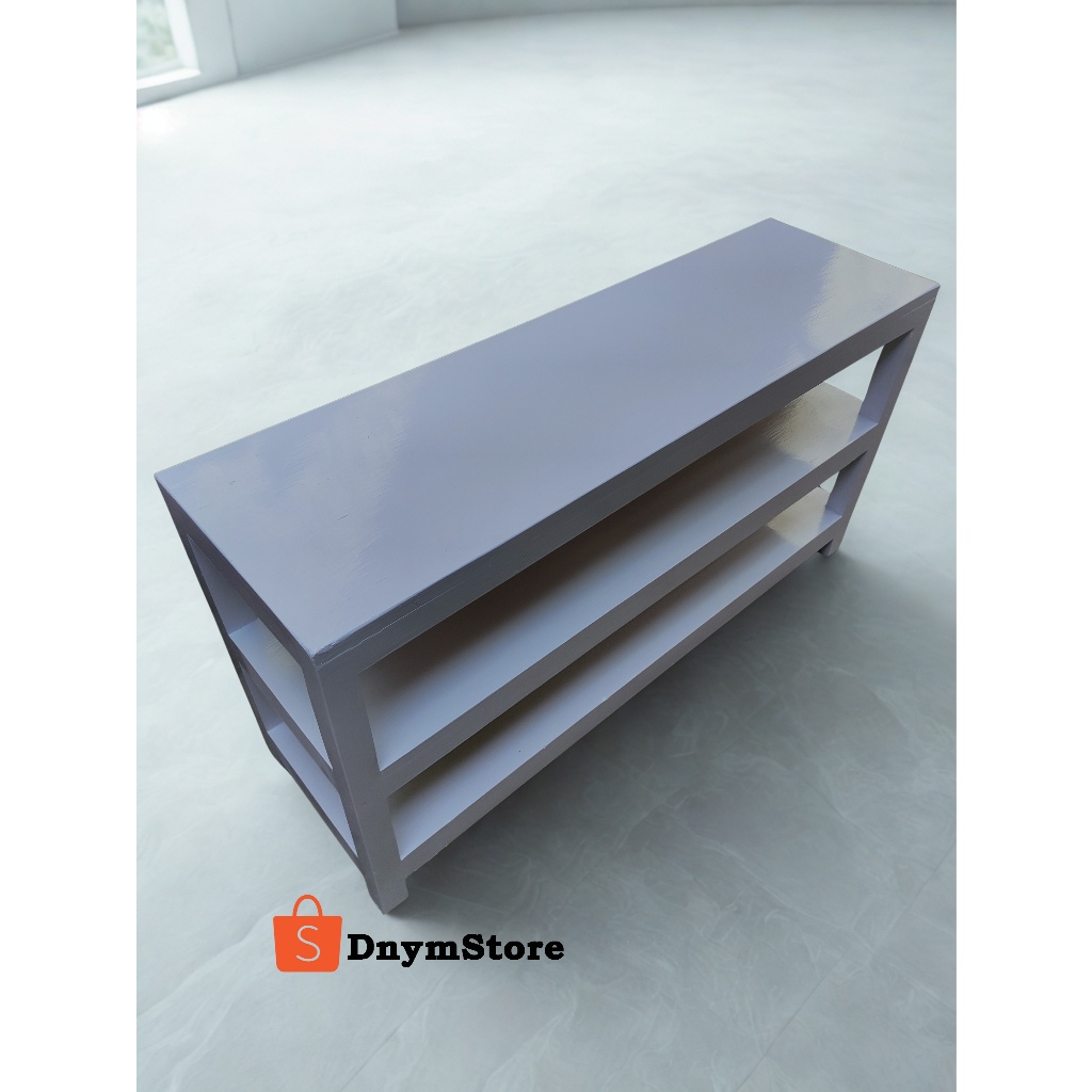 Rak Sepatu Kayu / Rak Penyimpanan /Kursi Panjang Multifungsi Finishing Custom