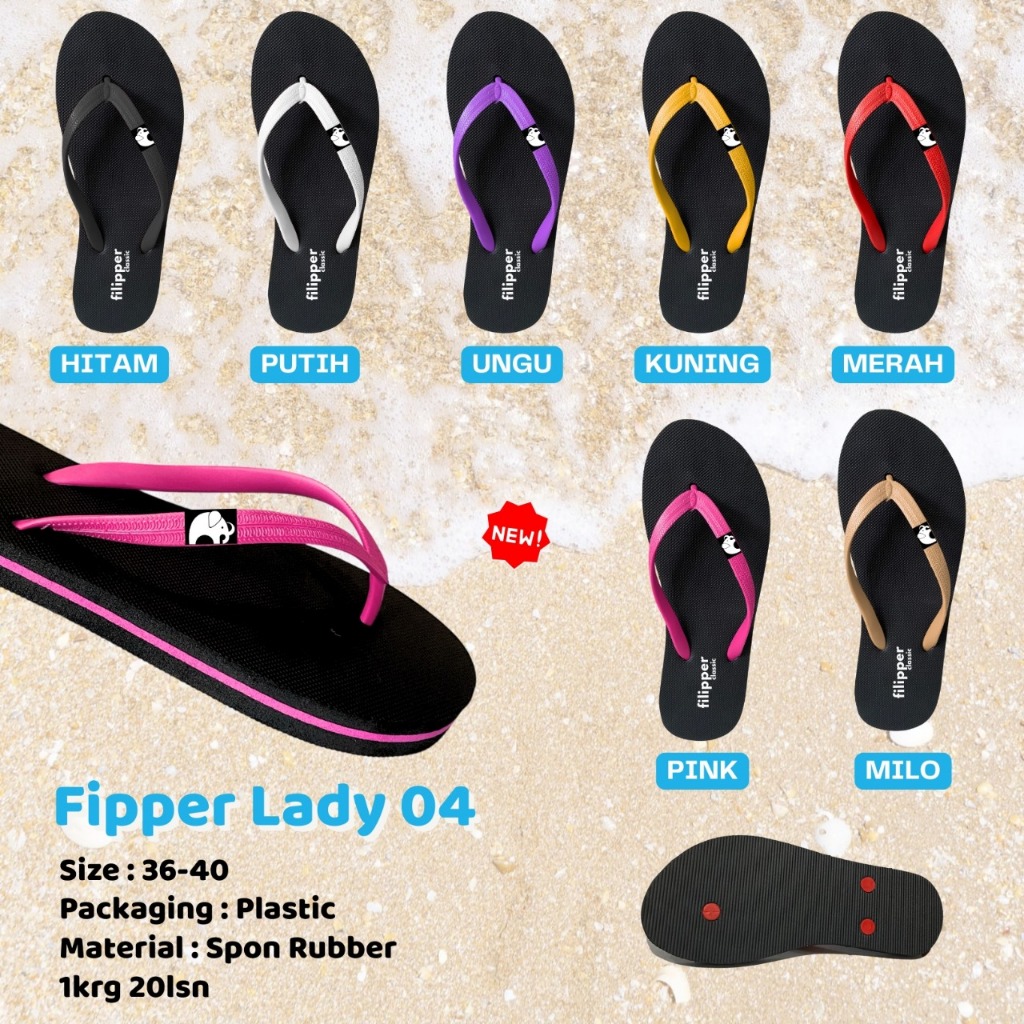 SANDAL JEPIT FIPPER LADY 04 nyaman kuat enak dipakai banyak pilihan warna murah untuk perempuan