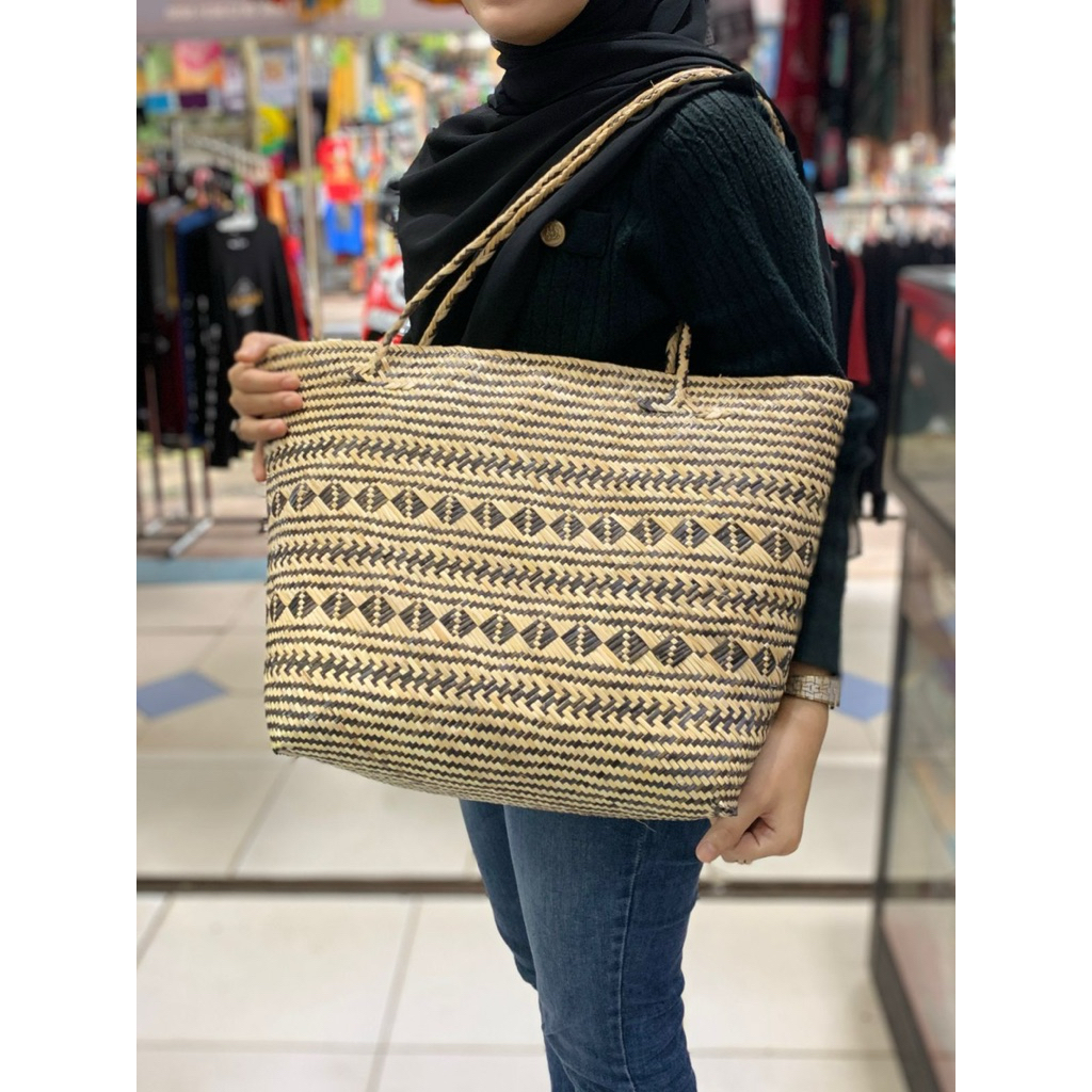 Tas Rotan Jumbo/ Tas jinjing Anyaman Rotan/ Tas handle bag rotan