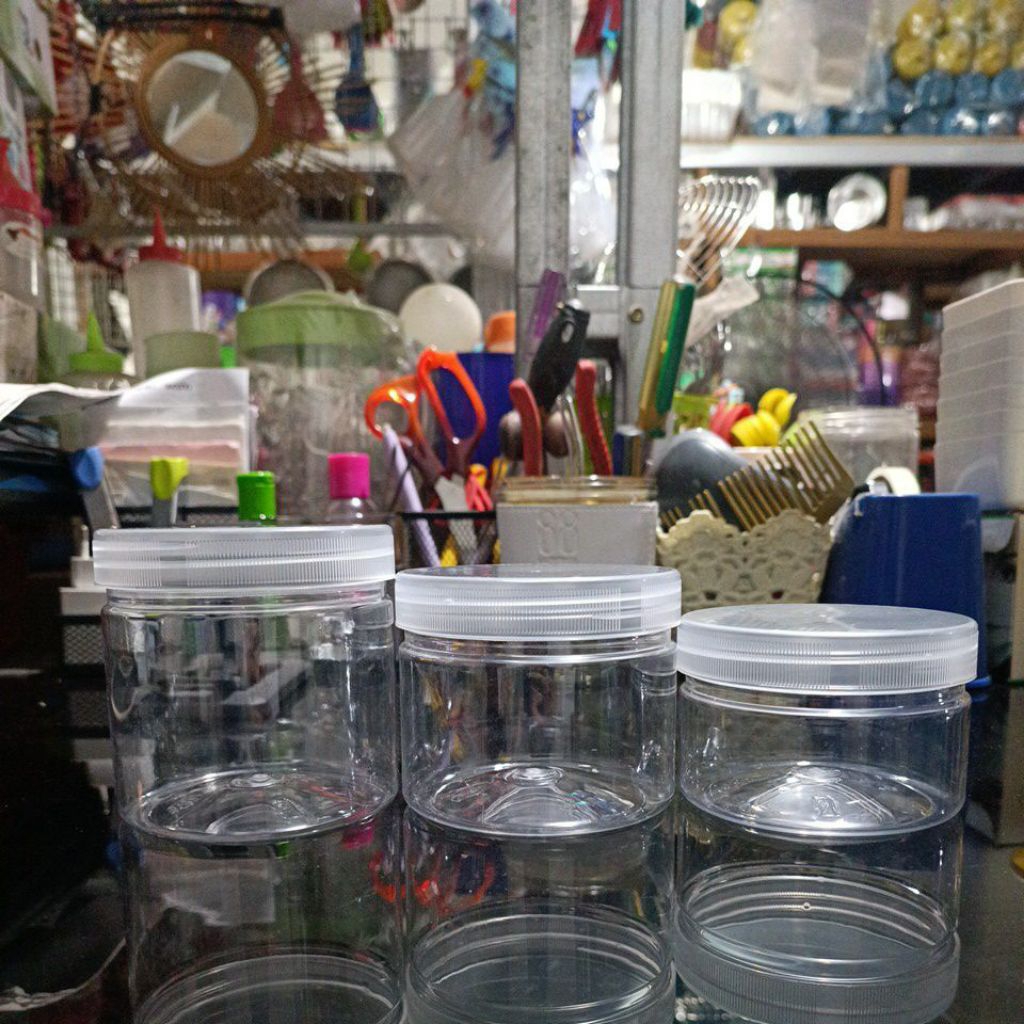 toples plastik tabung bening