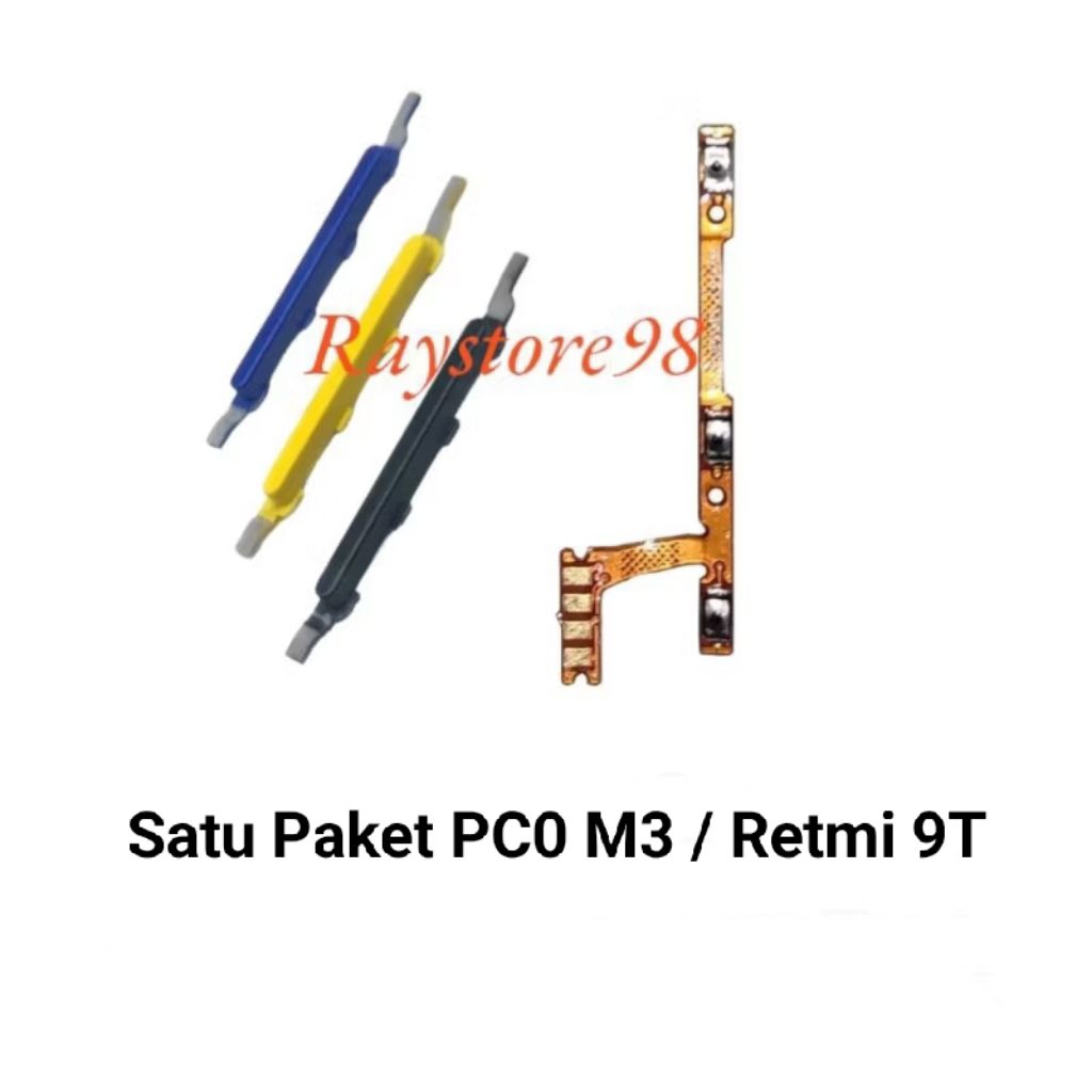 Satu Paket Flexibel On OF Volume + Pernik P0C0 M3 / Retmi 9T  Fleksibel Flexible Tombol Power Volum