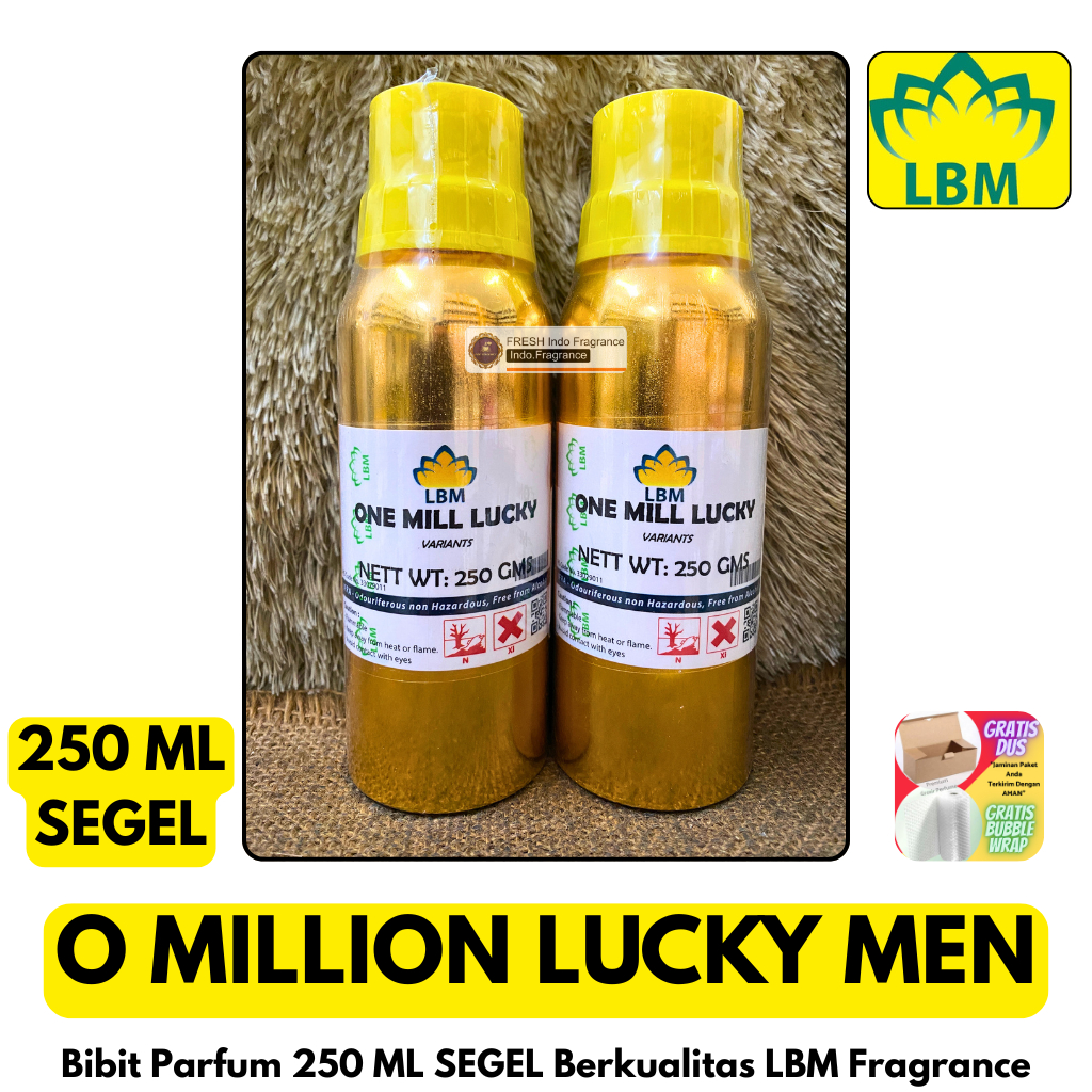O MILL LUCKY MAN 250 ML SEGEL Alumunium Bibit Parfum LBM Fragrance