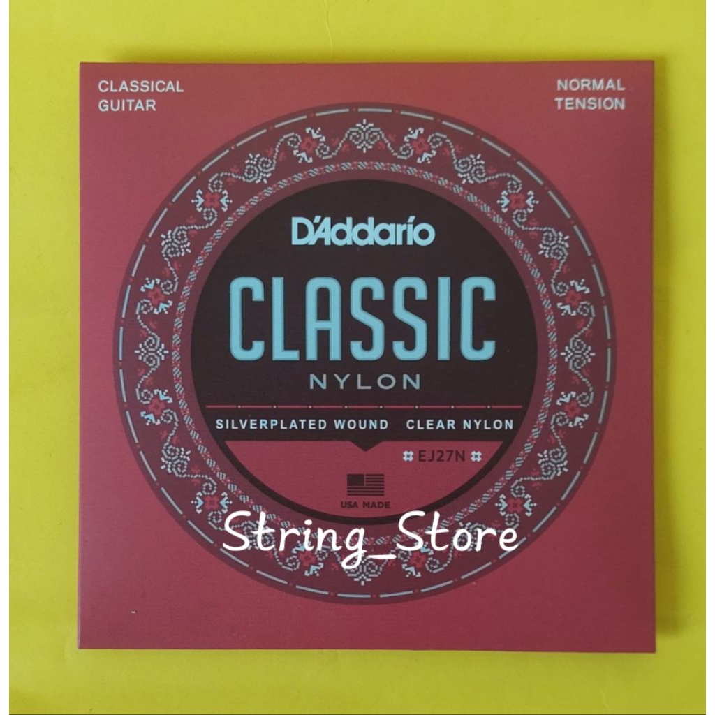 Senar Gitar Nylon D'addario Classic EJ27N Original Import - Senar Original D'addario EJ27N Import