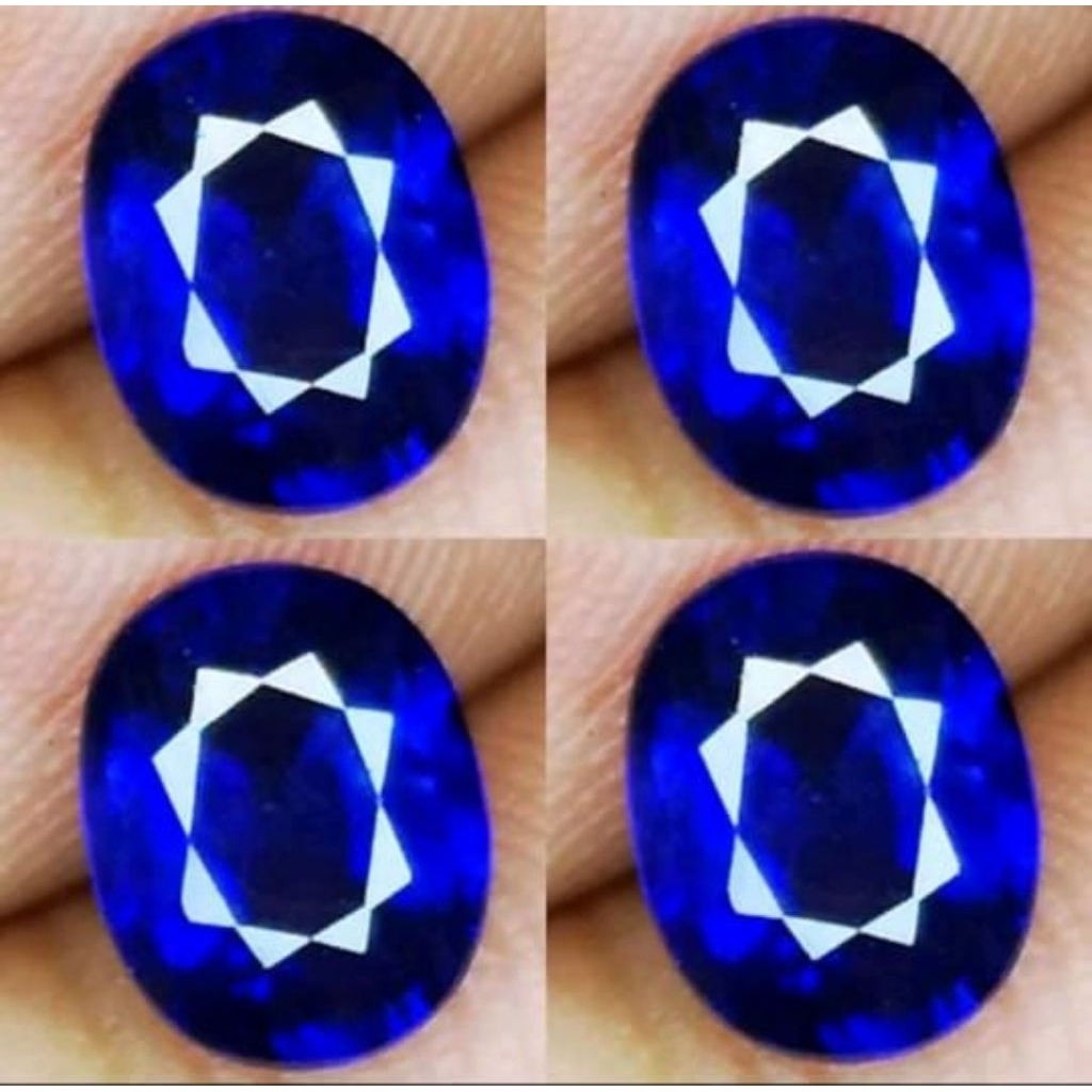 natural permata batu royal blue safir Ceylon kristal luster high Quality