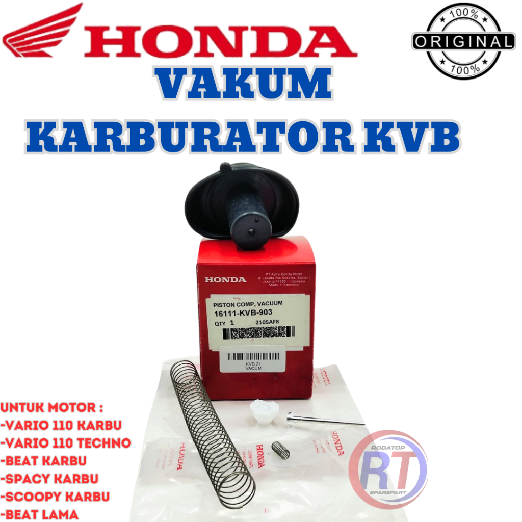 VAKUM KARBURATOR HONDA KODE KVB ORIGINAL UNTUK MOTOR VARIO 110 KARBU VARIO 110 TECHNO BEAT KARBU DLL